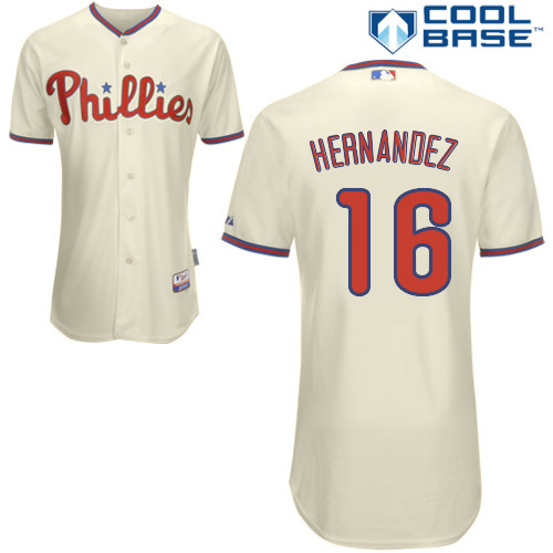 Cesar Hernandez #16 Youth Baseball Jersey-Philadelphia Phillies Authentic Alternate White Cool Base Home MLB Jersey